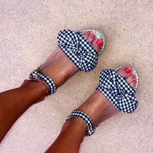 Steve Madden Platform Checkered Sandals